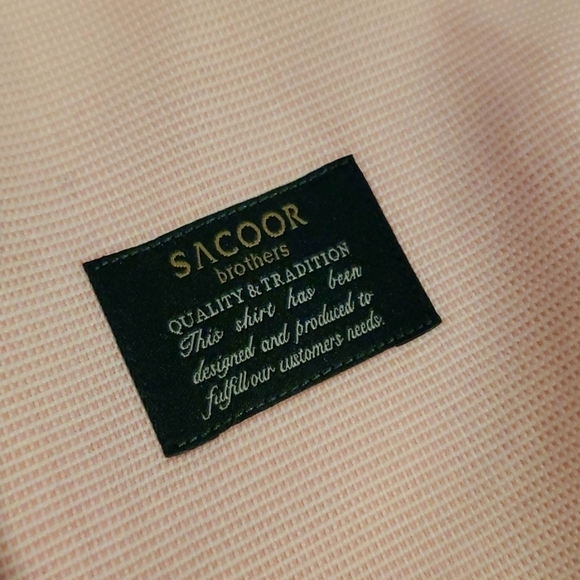 Sacoor Brothers Dublin Collar Slim Fit Long Sleeve Dress Shirt - Picture 6 of 7